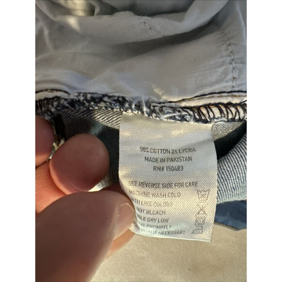 ArkeType Jeans Mens 38x32 Blue Acid Washed Dripped Ripped Distressed Stretch - Picture 4 of 16